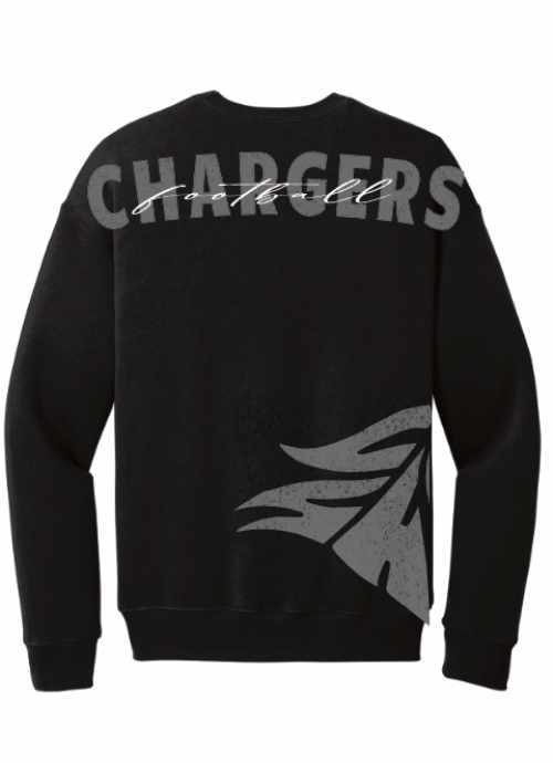 Chargers Football Over Print Crew mockup