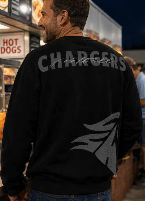 Chargers Football Over Print Crew alternate view